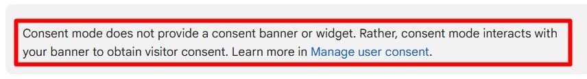 Google About Consent Mode excerpt