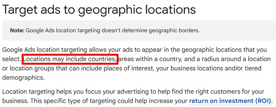 Google Ads Help Target ads section